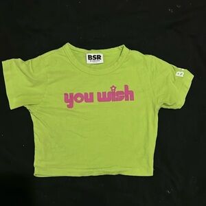 Green BSR “You Wish” Crop top